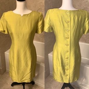 Vintage Dana Buchman Silk Button Dress